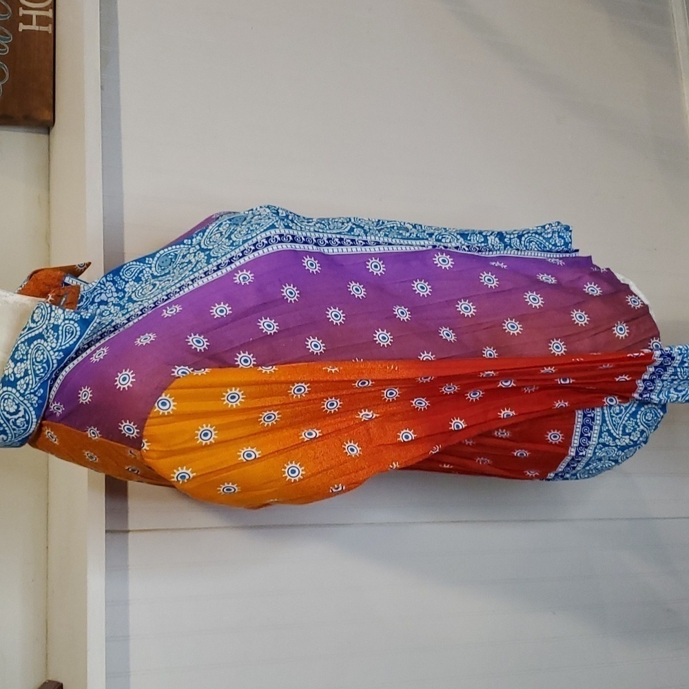 Roberta Freymann Boho Gradient Button Down Top Sm… - image 4